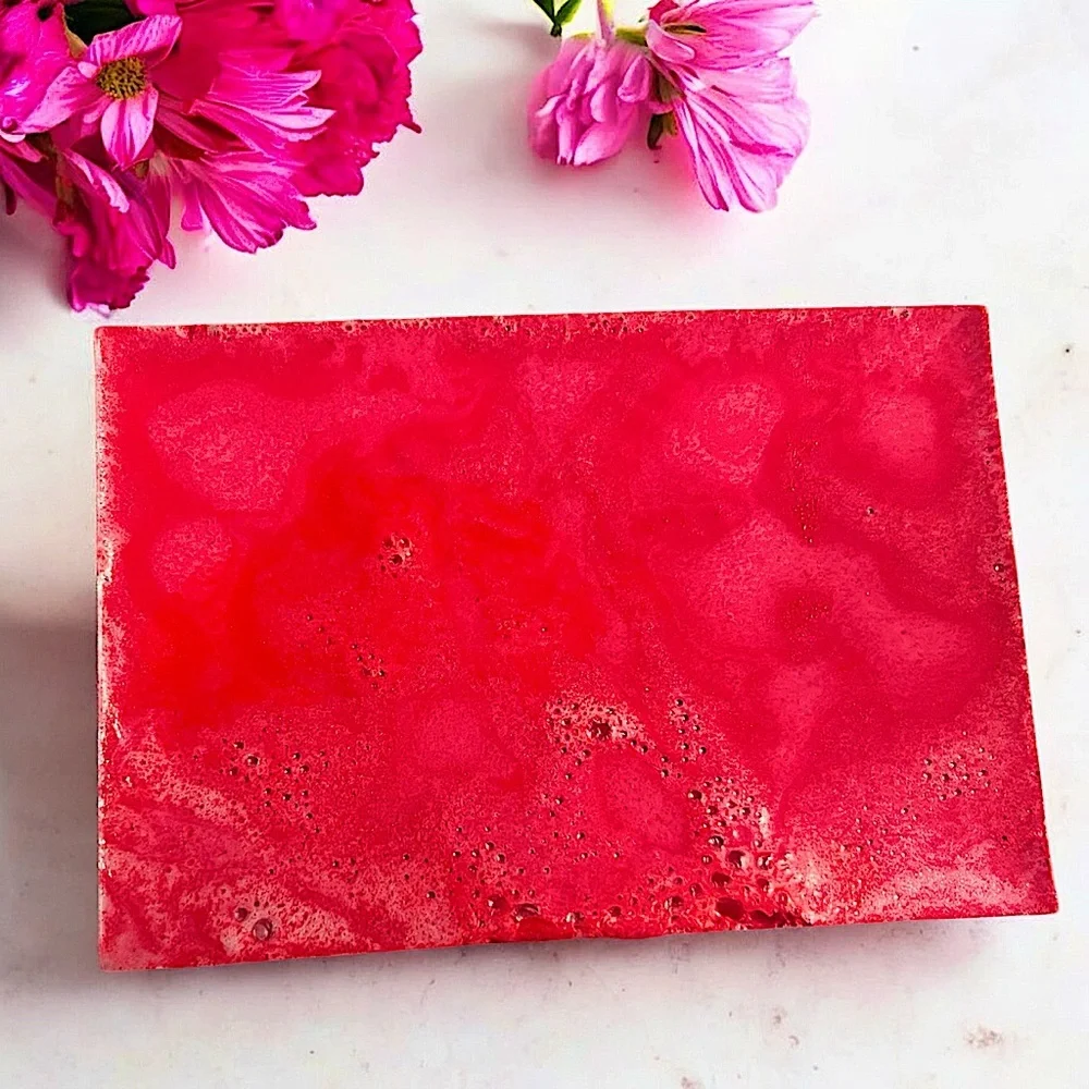 Cherry rose HANDMADE soap DONKEY milk & coconut oil 2x3 inch 5oz